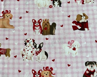 Half a Yard Valentine’s Day Dog Fabric