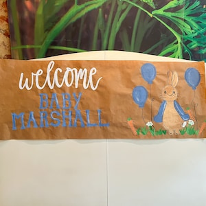 Hand Painted Custom Party Banner- Painted Banner- Paper Banner - Birthday Banner - Party Decor - Party Sign