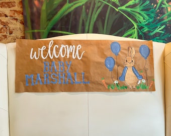 Hand Painted Custom Party Banner- Painted Banner- Paper Banner - Birthday Banner - Party Decor - Party Sign