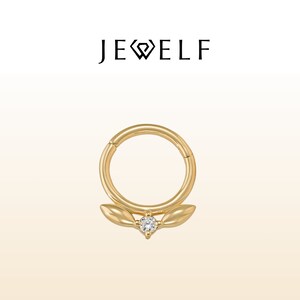 14K Gold Diamond Daith Hoop Clicker, Real Diamond Daith Earring, Dainty Hoop Rook Ring, Daith Jewelry, Gold Septum Ring, Rook Hoop, Tragus