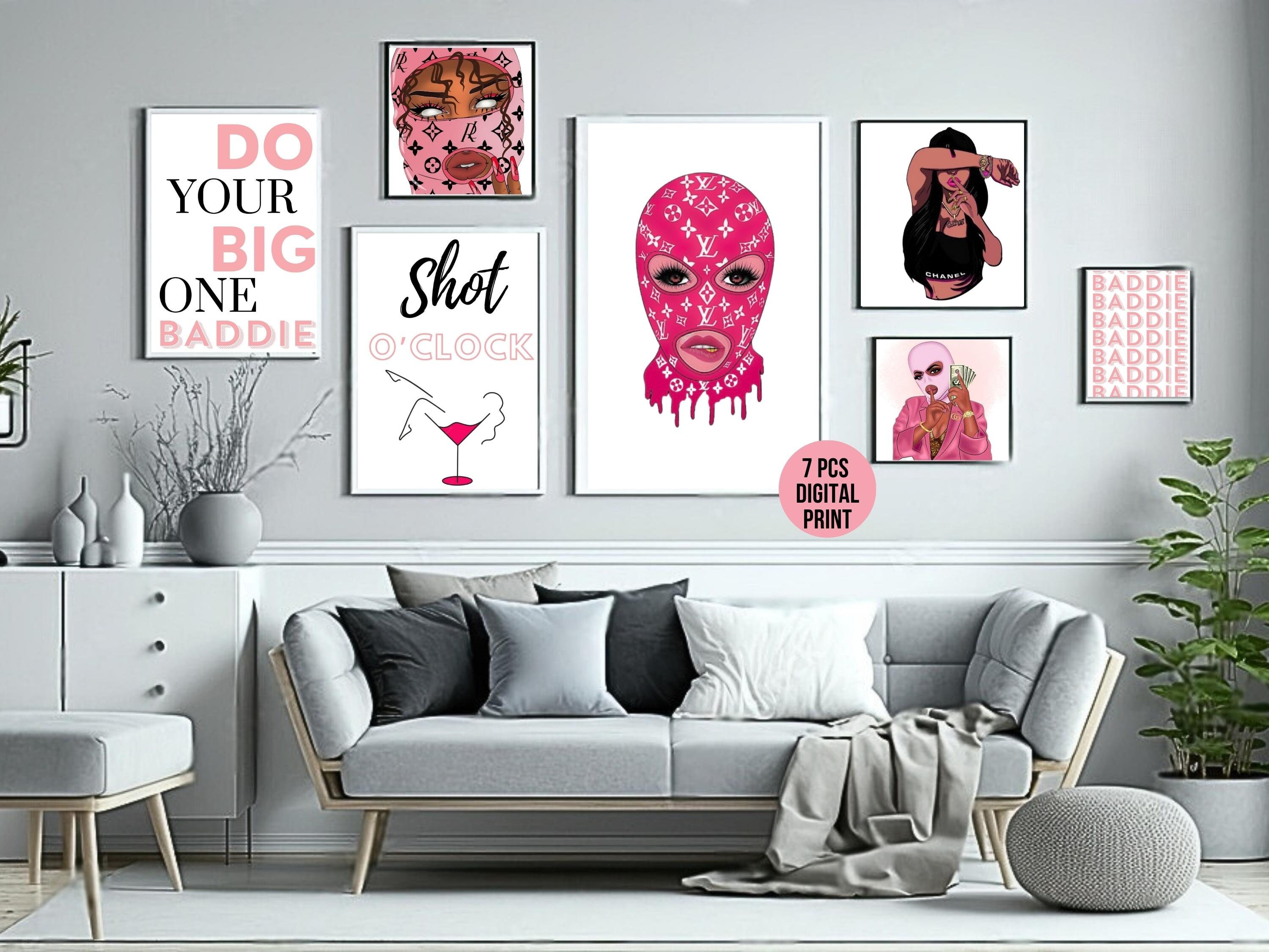 Louis Vuitton Skull Pink Fashion Pop Art Glam Modern Wall Art in 2023