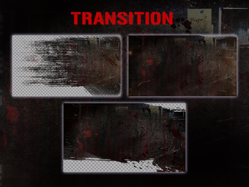 Horror Stream Overlay Package: Red Room Twitch Theme (digital Download ...