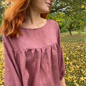 100% linen blouse