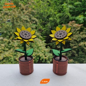 Laser-Dateien SONNENBLUME Laser SVG Blume Laser Cut-Dateien Blumen, Glowforge Blumen. Geschenk für Sie. Wanddekoration aus Holz, dxf svg Digitaler Download.