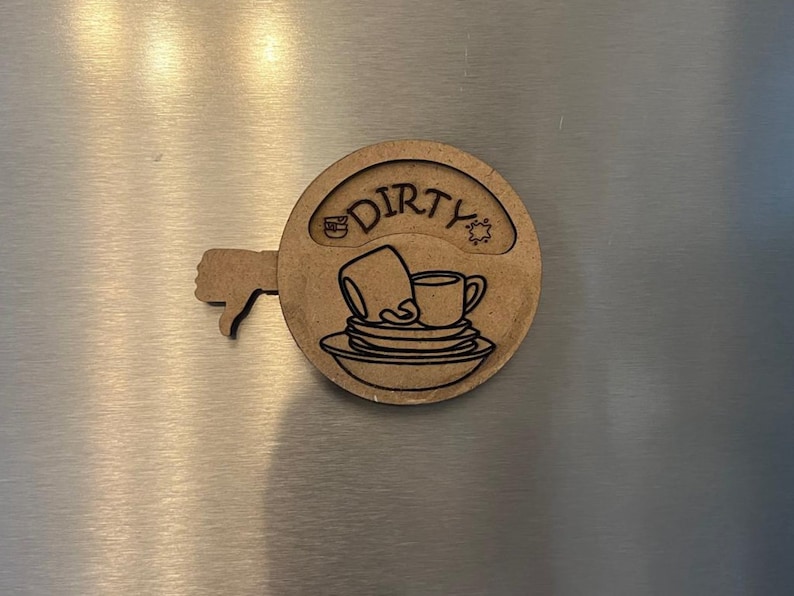 Clean Dirty Dishwasher Magnet: Laser Cut SVG File (digital Download) - Etsy