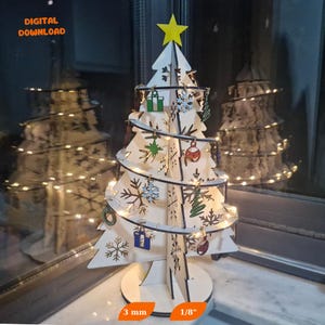 Weihnachtsbaumständer Laser cut, stehende Tannenbäume 3D Lasercut, Tannenbäume Laser, Weihnachtsbaum Dekoration SVG, Ornament Weihnachten