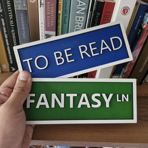 Laser Cut Bookshelf Decor SVG Files, Library Sign,Street sign,Book sign, Bookish decor,Book Lover Gift, Reader Gift, Library Decor Templates