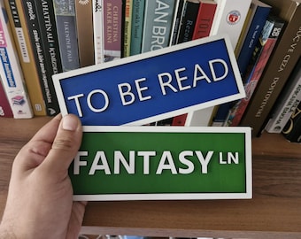 Laser Cut Bookshelf Decor SVG Files, Library Sign,Street sign,Book sign, Bookish decor,Book Lover Gift, Reader Gift, Library Decor Templates