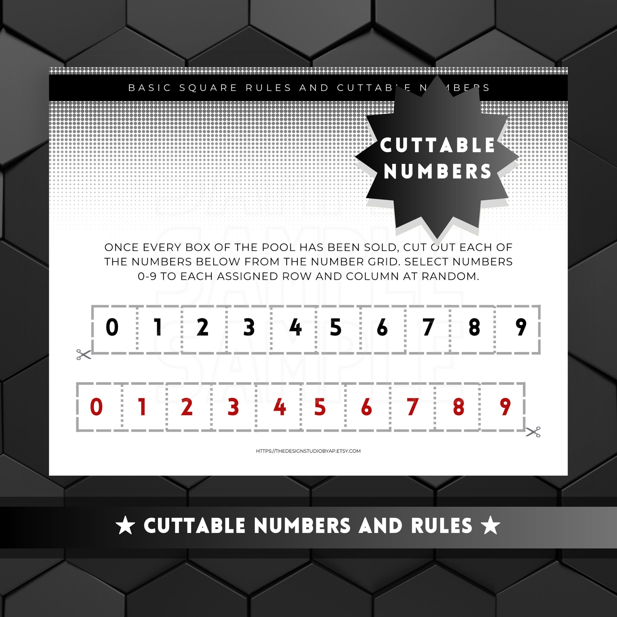 Fundraiser Squares Template: 100 Numbered Grid (printable PDF) - Etsy