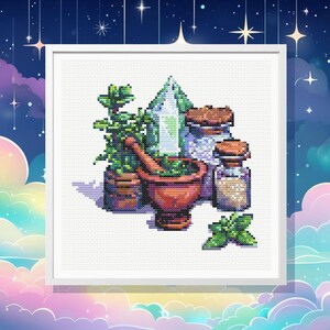 Herbal Remedies Cross Stitch Pattern: Apothecary Art (PDF)