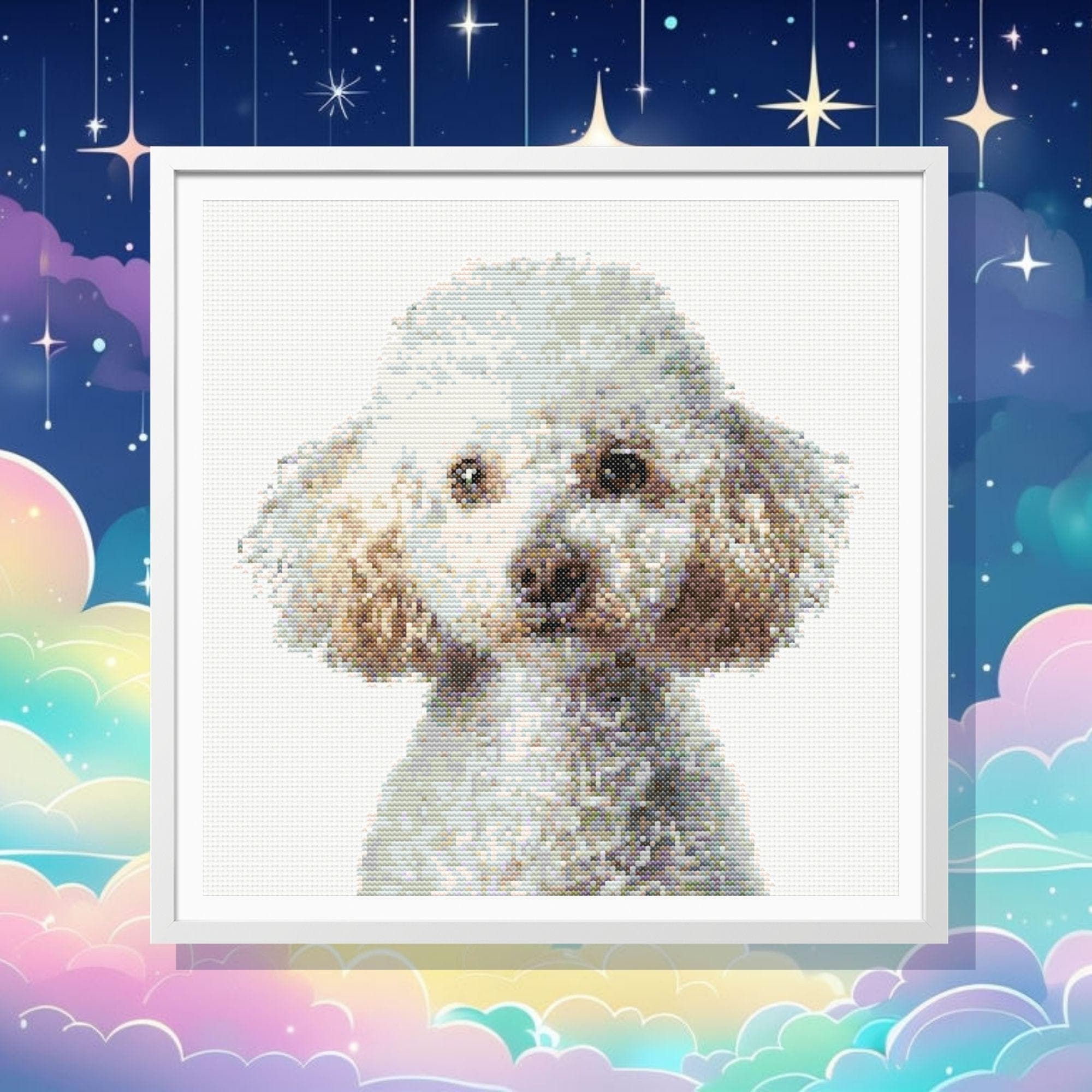 Toy Poodle Portrait Cross Stitch Pattern Downloadable PDF - Etsy
