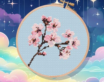 Zwanzan Cherry Blossoms Instant Download PDF Counted Cross Stitch ...