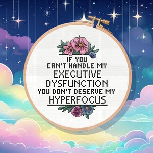 Padrão de ponto cruz para TDAH: Disfunção executiva vs. hiperfoco (padrão em PDF)