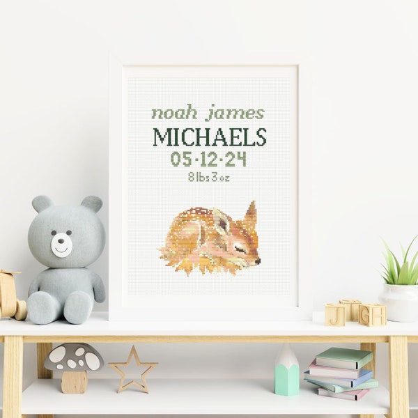 Needlepoint Birth Announcement Etsy