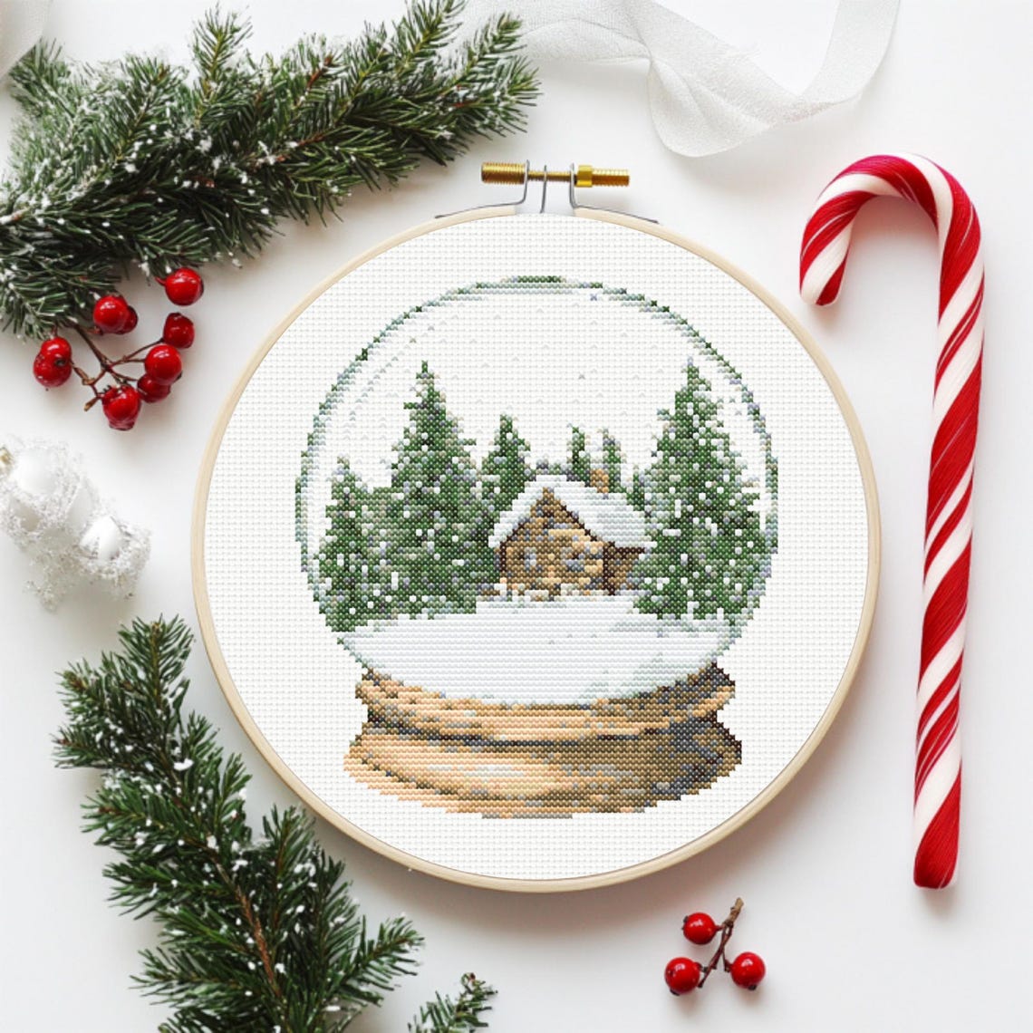 Snow Globe Cross Stitch Pattern - Pattern Keeper Compatible ...
