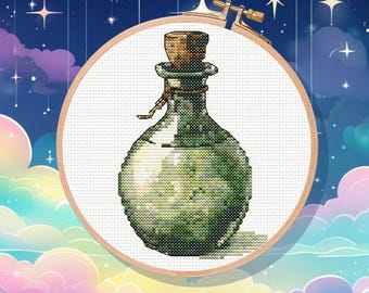 Enchanted Potion Bottle Cross Stitch Pattern (Pattern Keeper)