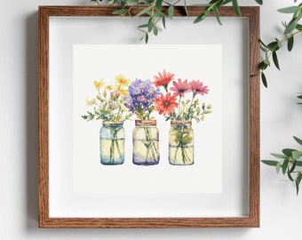 Wildflower Jars Cross Stitch Pattern: Embrace the Beauty of Nature