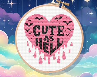 Patrón de punto de cruz "Súper lindo", descarga instantánea, patrón en PDF