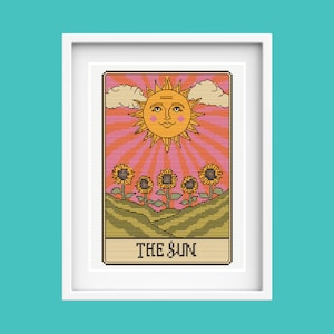 Die Sonne - Tarotkarte Kreuzstich Muster