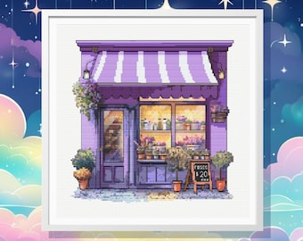 Lavender Blooms Florist - A Stitchburg Cross Stitch Pattern - Pattern Keeper Compatible