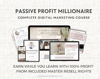 Master Resell Rights, Done For You Product,  Passive Profit Millionaire, Digital Marketing Course, MRR, PLR, Make Money Online