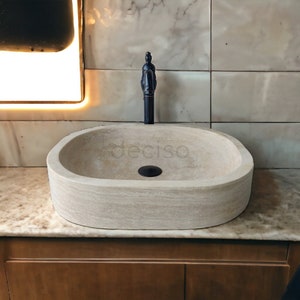Lavabo de pared para lavabo pequeño para guardarropa, lavabo rectangular de  cerámica para mano derecha (juego de fregadero ovalado (con grifo y
