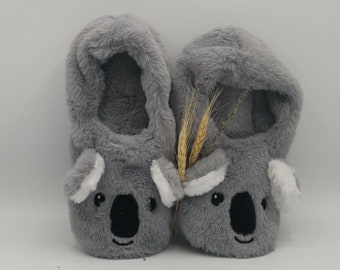 Heatable Slippers Koala (Unisex one size) Wheat Lavender Microwavable Heat Pack,