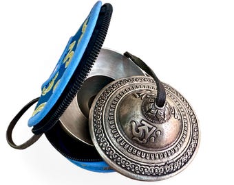 Premium 3.25-Inches Professionally Tuned Tingsha Bell for Healing and Sound Therapy from Nepal. Tibetan Healing Chime Cymbals.