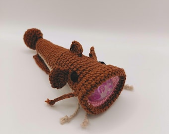 Walter, der Anti Stress Wels, fällt mal keiner beißt beim Angeln, gehäkelt, handgemacht, geeignet für Kinder ab 3 Jahre