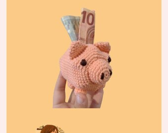 Siggi das Sparschwein, Häkelnanleitung, Häkelmuster, crochet pattern