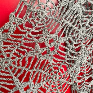Crochet Flower Web Shawl PDF Pattern: Crochet Spider Web Shawl, Crochet Halloween Scarf, Crochet Flower Scarf, Halloween Shawl, Lace Shawl