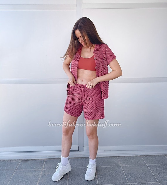 Crochet Shirt and Crochet Shorts Set PDF Pattern: Crochet