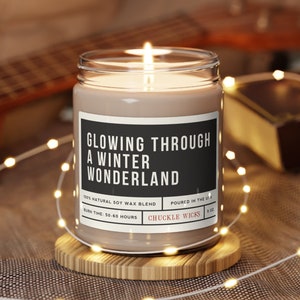 Winter Wonderland Soy Candle: Christmas Holiday Decor, 9oz