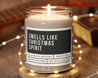 Christmas Spirit Scented Soy Candle - Apple Harvest, Cinnamon Vanilla, and More