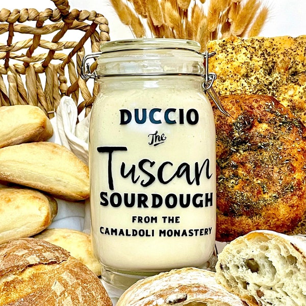 Jusqu'à 1 000 ans ! Entrée au levain du monastère toscan, authentique levain italien, cadeau idéal, idéal pour une pizza, du pain ou des petits pains !