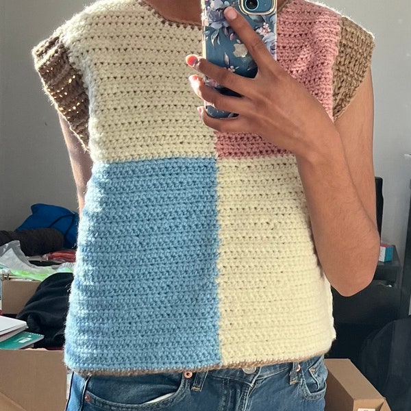 Customizable Handmade Crochet Fall Pullover Sweater Vest