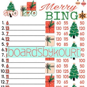 140 wta bingo board