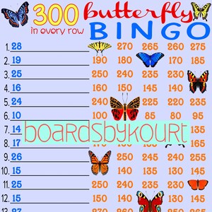 300 wta bingo board