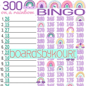 300 wta bingo board