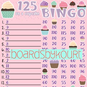 125 wta bingo board