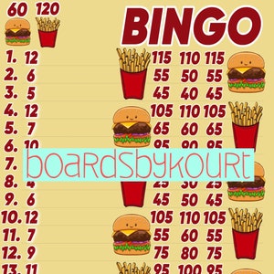 120 wta bingo board