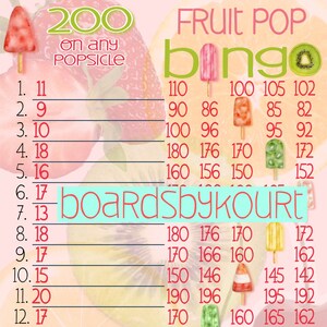200 wta bingo board