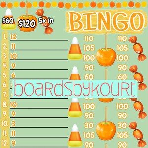 120 wta bingo board