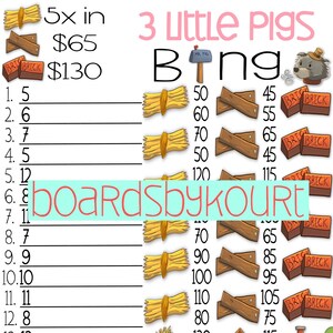 130 wta bingo board