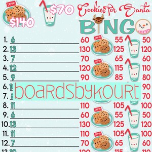 140 wta bingo board
