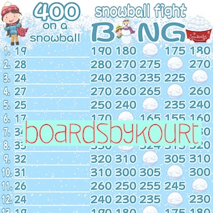 400 wta bingo board