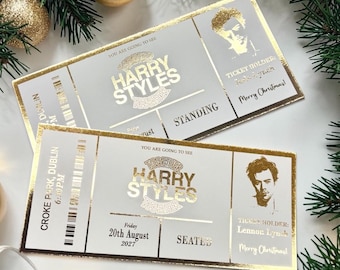 Personalised Harry Styles Concert Ticket, Foiled Keepsake Christmas  Gift