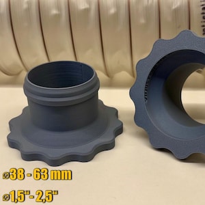 System złączy magnetycznych S02 (średnica zewnętrzna 38-63 mm 1,5", 2", 2,5") - Szybkie przyłącze węża - Wąż do odciągu trocin - Złącze HVAC