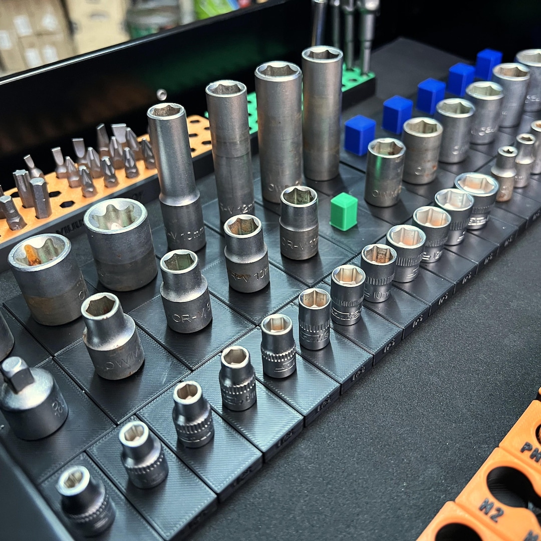 Socket Organizer for Tool Box - Modular and Magnetic Base - Etsy