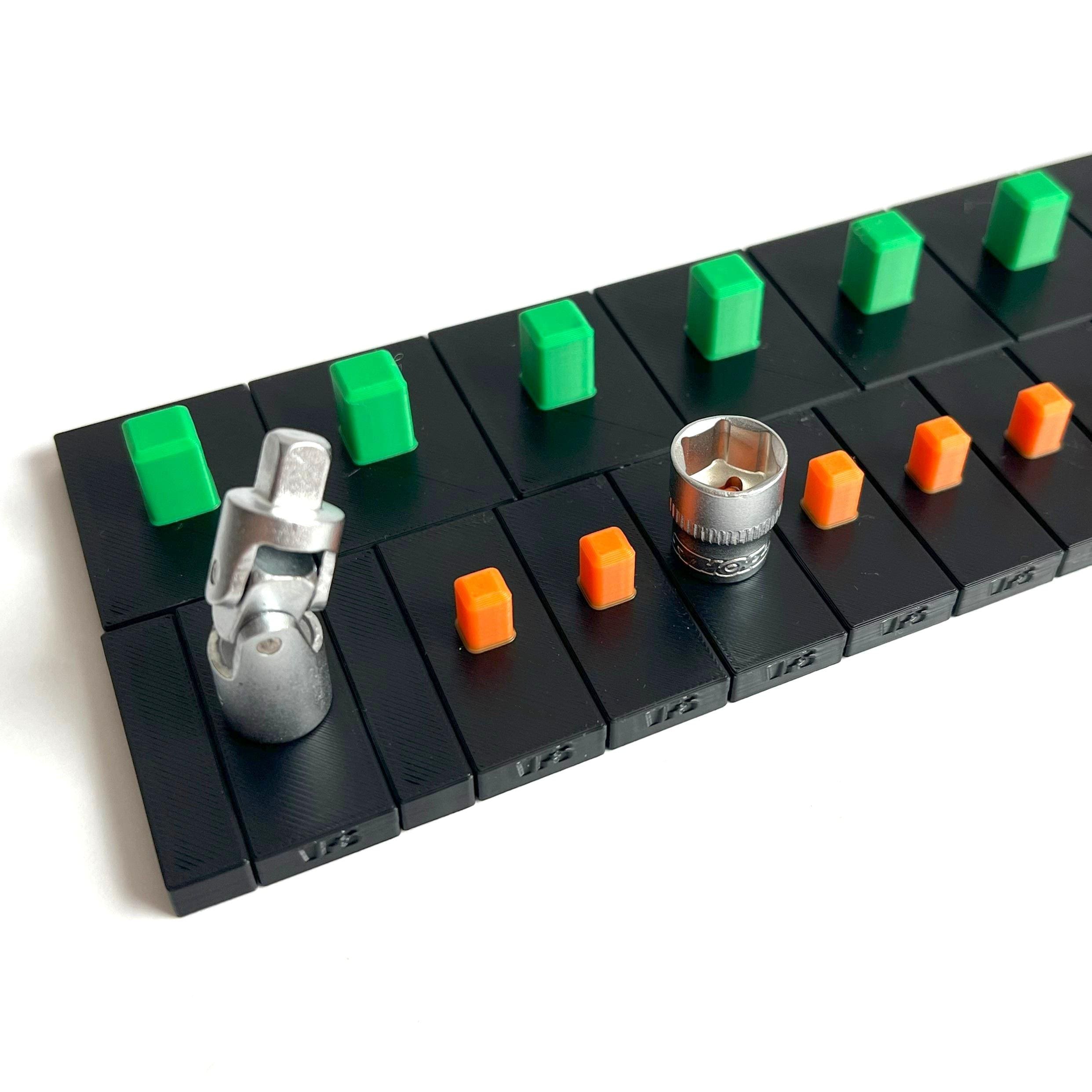 Modular Magnetic Socket Organizer - 1/4" 3/8" 1/2" Drive - Toolbox ...